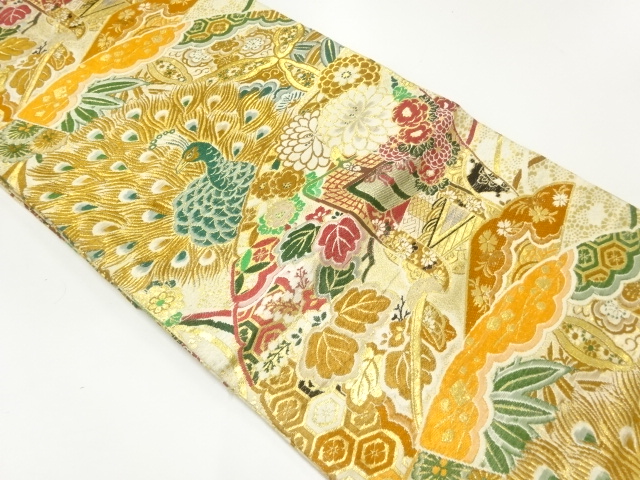 Japanese Kimono / Antique Maru Obi Combined weave